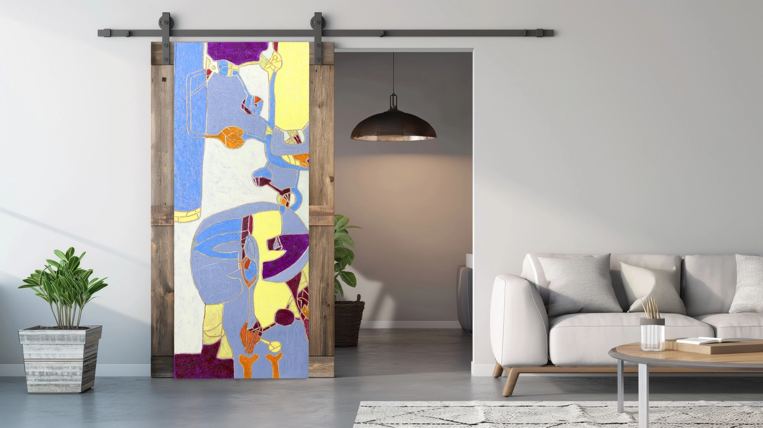 Atelier W - Kunst & Grafikdesign - Dyptichon, Holzrelief in Mischtechnik auf Holzwerkstoffplatte