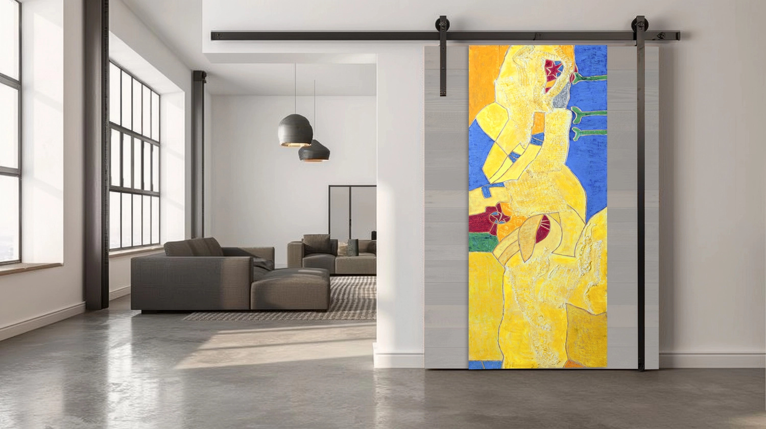 Atelier W - Kunst & Grafikdesign - Dyptichon, Holzrelief in Mischtechnik auf Holzwerkstoffplatte